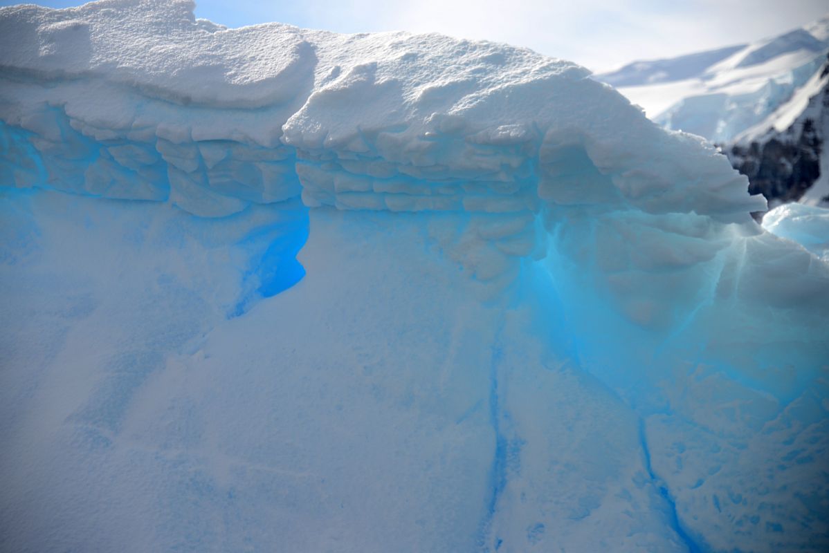 15C Blue Contoured Iceberg Next To Cuverville Island From Zodiac On Quark Expeditions Antarctica Cruise